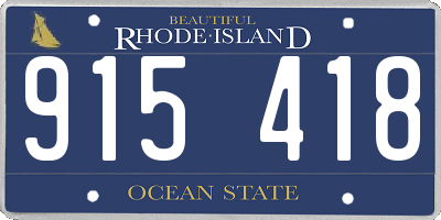 RI license plate 915418