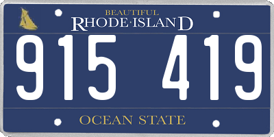 RI license plate 915419