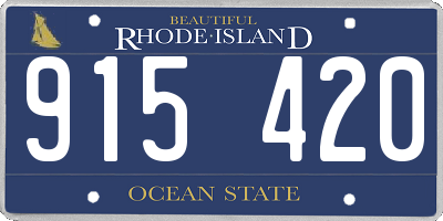 RI license plate 915420