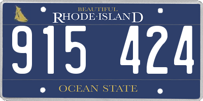 RI license plate 915424