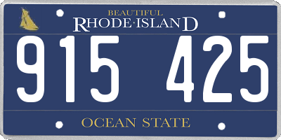 RI license plate 915425