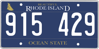 RI license plate 915429