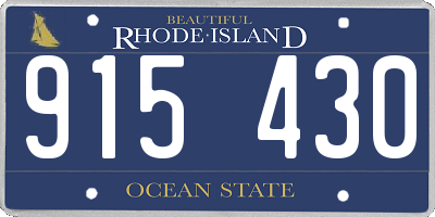 RI license plate 915430