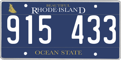 RI license plate 915433
