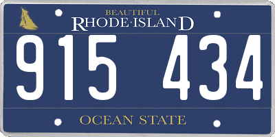 RI license plate 915434
