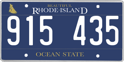 RI license plate 915435