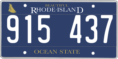 RI license plate 915437