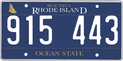 RI license plate 915443