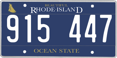 RI license plate 915447