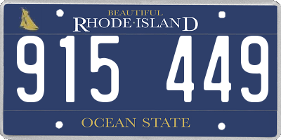 RI license plate 915449