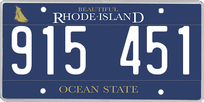 RI license plate 915451