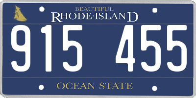 RI license plate 915455