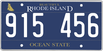 RI license plate 915456
