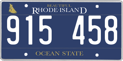 RI license plate 915458
