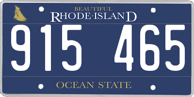 RI license plate 915465