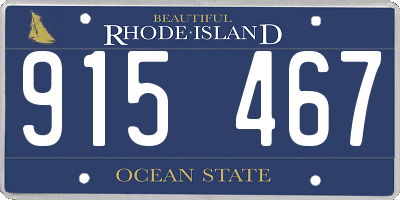 RI license plate 915467