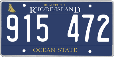 RI license plate 915472