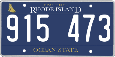 RI license plate 915473
