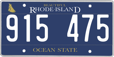 RI license plate 915475