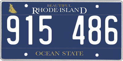 RI license plate 915486