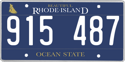 RI license plate 915487