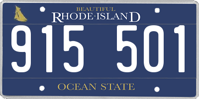 RI license plate 915501