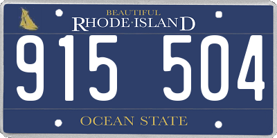 RI license plate 915504