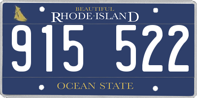 RI license plate 915522