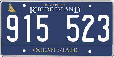 RI license plate 915523