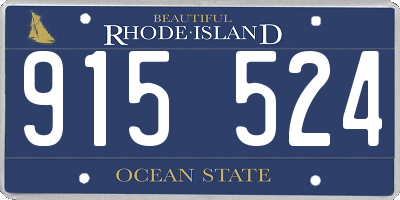 RI license plate 915524