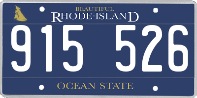 RI license plate 915526