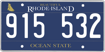 RI license plate 915532