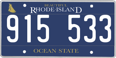 RI license plate 915533