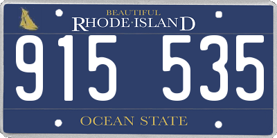 RI license plate 915535