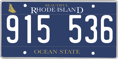 RI license plate 915536