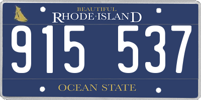 RI license plate 915537