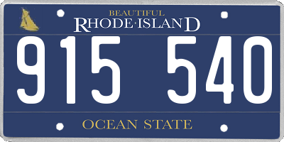 RI license plate 915540