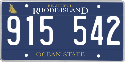 RI license plate 915542