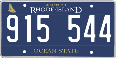RI license plate 915544