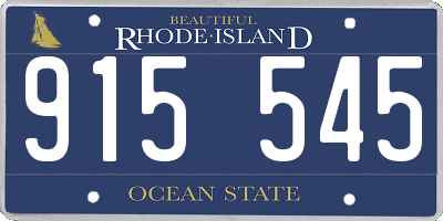 RI license plate 915545