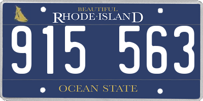 RI license plate 915563