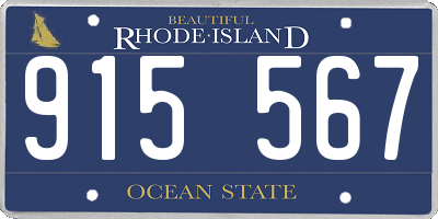 RI license plate 915567