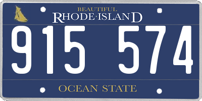 RI license plate 915574