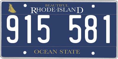 RI license plate 915581