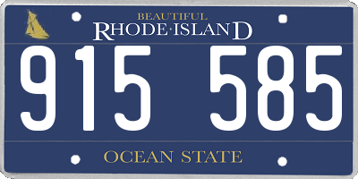 RI license plate 915585