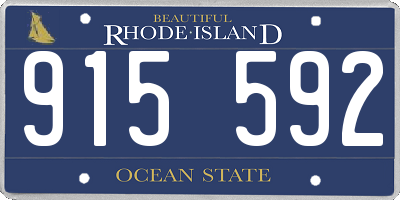 RI license plate 915592