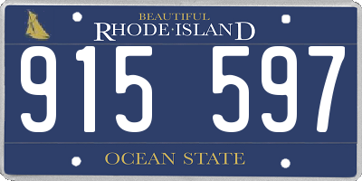 RI license plate 915597