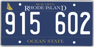 RI license plate 915602