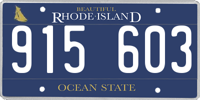 RI license plate 915603
