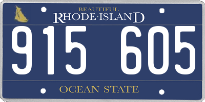 RI license plate 915605